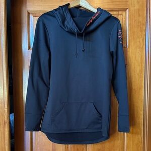 Harley-Davidson Black scoop neck  with orange Details. Front pocket
